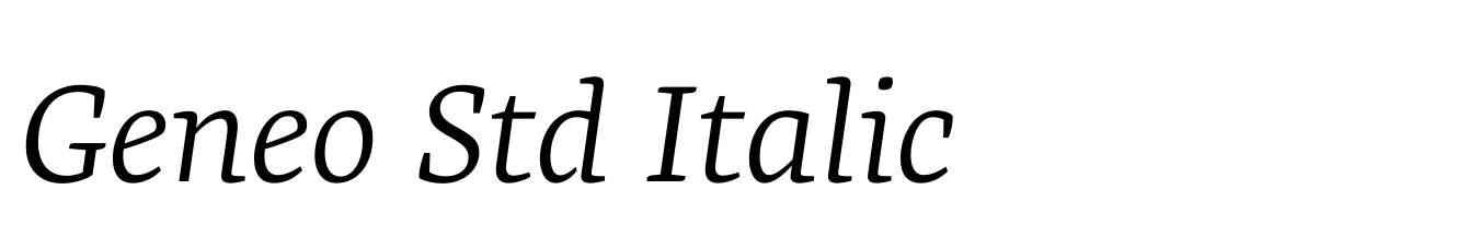 Geneo Std Italic